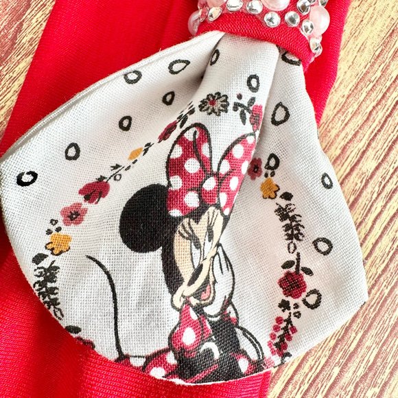 Brand New Handmade Girls Red Headband with a Beautiful Matching Minnie Bow - Picture 2 of 4